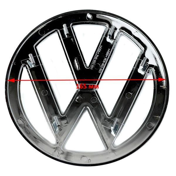 Эмблема для Volkswagen T-7 2017- D 178 мм Передня (7E0853601G 2ZZ) 58623 фото
