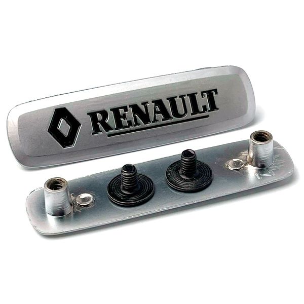 Емблема шильдик Renault для автомобільних килимків Алюміній 1 шт 60784 фото