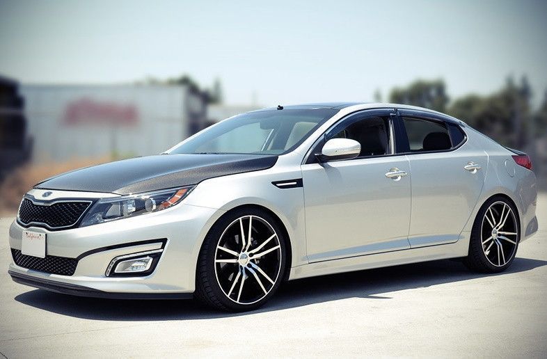 Дефлекторы окон ветровики Kia Optima 2011-2015 С Хром Молдингом KIOP11 фото