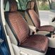 Накидка на передні сидіння Алькантара Napoli Premium Коричневі 1 шт 65612 фото 5