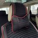 Подушка на підголовник під шию Napoli Premium Чорні червоний кант 1 шт S4C_Napoli_0555 фото