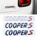 Емблема напис S для MINI Cooper 45х24 мм Червона+хром метал (на скотчі) 95667 фото 2